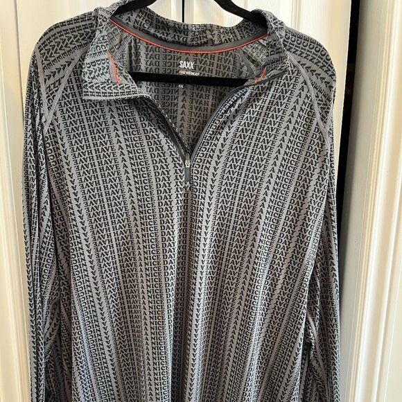 SAXX Men's XXL Thermo Regulated Base Layer Long Sleep Half Zip Shirt - Picture 1 of 5